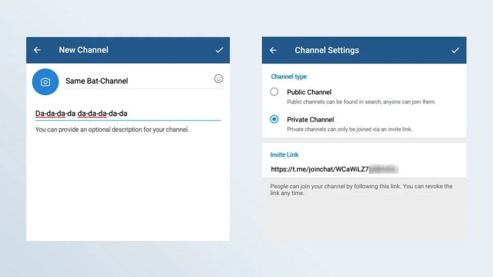 alt AoxVPN A screenshot of the steps to create a Telegram channel.